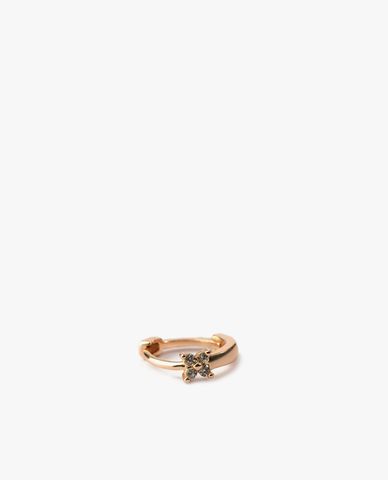  CECI - Khuyên tai nữ khoen tròn đính đá thời trang 