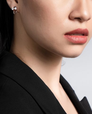  CECI - Khuyên tai nữ đính đá hình chiếc nơ nhỏ xinh xắn 