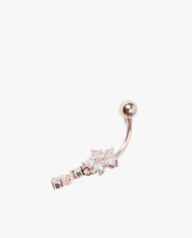  CECI - Khuyên rốn nữ hình bông hoa đính đá 