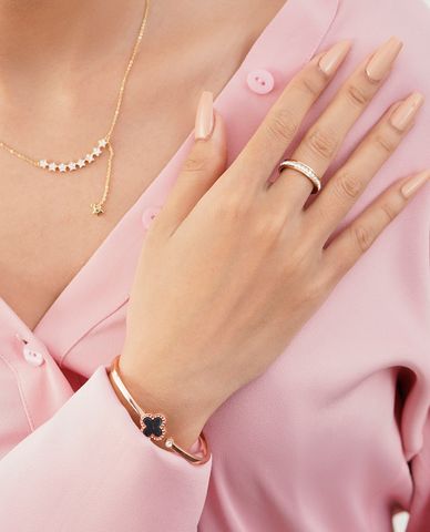  CECI - Nhẫn nữ bản vừa đính đá sang trọng 