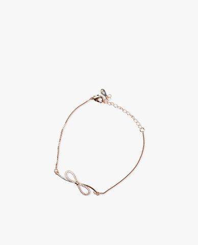  CECI - Vòng đeo tay nữ mắt xích nhuyễn phối mặt nơ đính đá 