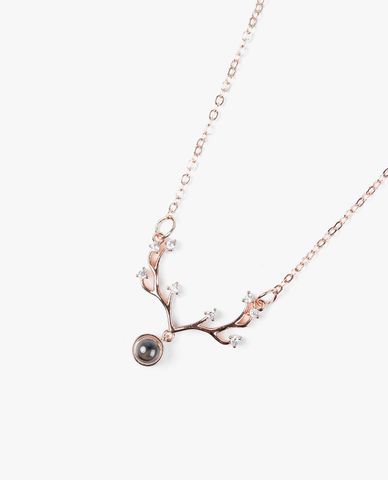  CECI - Vòng cổ nữ mặt sừng tuần lộc đính đá sang trọng 