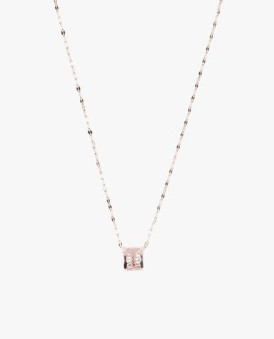  CECI - Vòng cổ nữ phối mặt hình trụ tròn đính đá độc đáo 