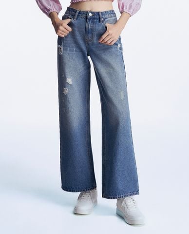  GIGI - Quần jeans nữ ống rộng trẻ trung 
