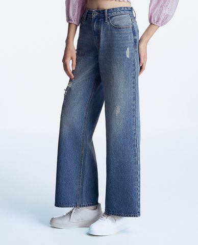  GIGI - Quần jeans nữ ống rộng trẻ trung 