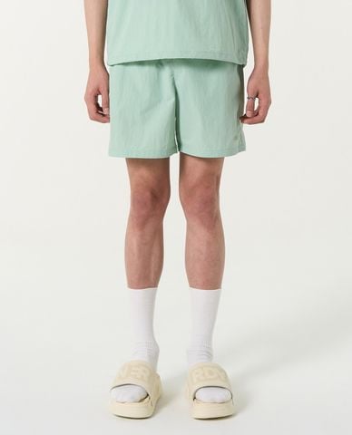  NERDY - Quần shorts unisex ống rộng lưng thun Woven Basic Half 