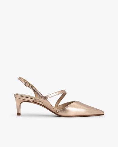  PEDRO - Giày cao gót nữ bít mũi Metallic Leather Slingback 