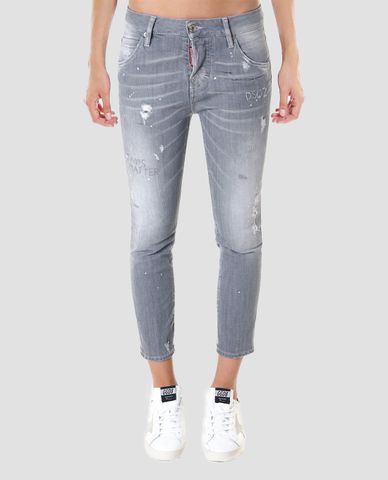  DSQUARED2 - Quần jeans nữ phom ôm Cool Girl Cropped 