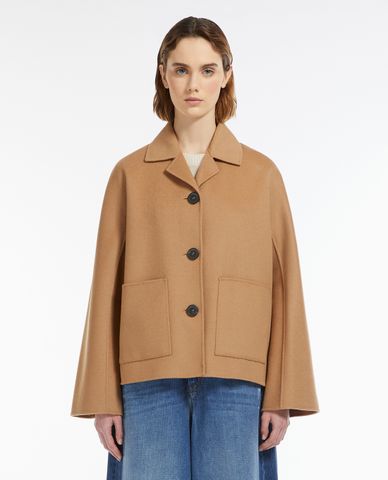  WEEKEND MAX MARA - Áo khoác dạ lông cừu nữ phối túi Sale 