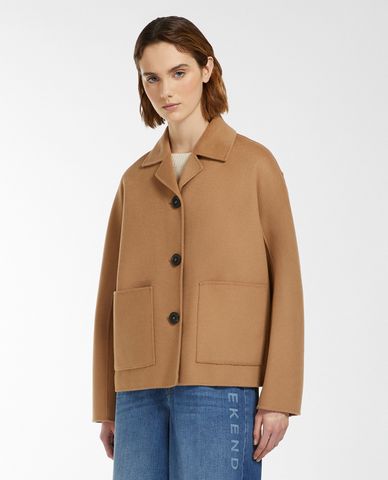  WEEKEND MAX MARA - Áo khoác dạ lông cừu nữ phối túi Sale 