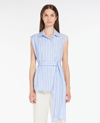  WEEKEND MAX MARA - Áo sát nách nữ cổ bẻ cột nơ Dakar 