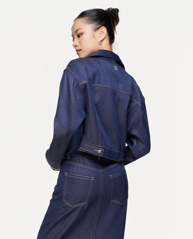  GIGI - Áo khoác denim nữ phom croptop tay dài hiện đại 