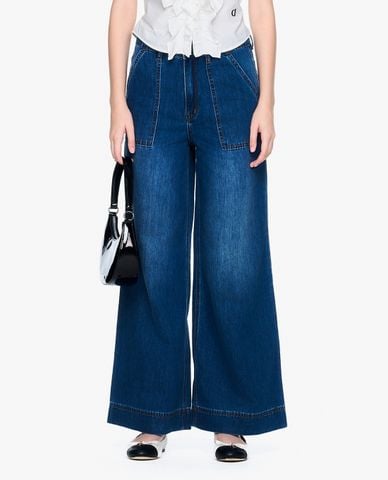  GIGI - Quần jeans nữ ống rộng trẻ trung 