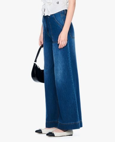  GIGI - Quần jeans nữ ống rộng trẻ trung 