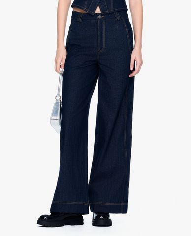  GIGI - Quần jeans nữ ống rộng trẻ trung 