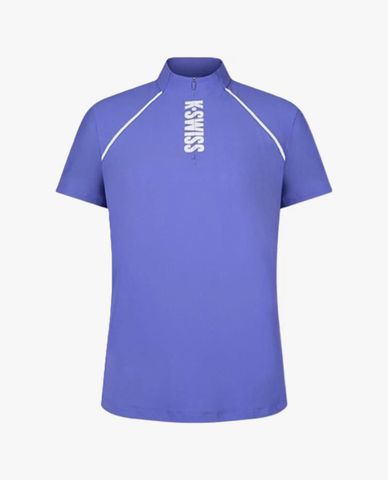  K-SWISS - Áo thun thể thao nữ cổ trụ tay ngắn 