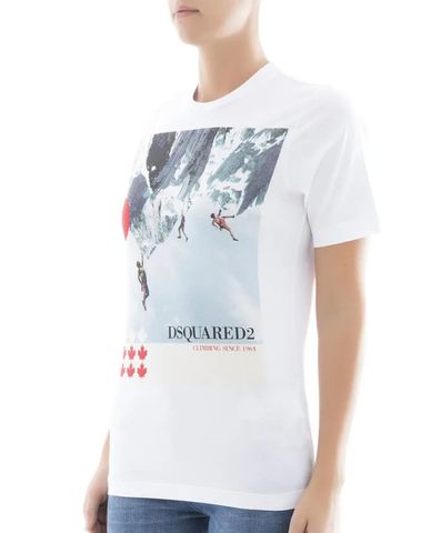  DSQUARED2 - Áo thun nữ cổ tròn Decorative 