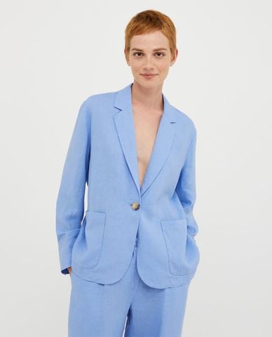  MAX&Co. - Áo khoác blazer cổ bẻ tay dài phối nút Edmea 
