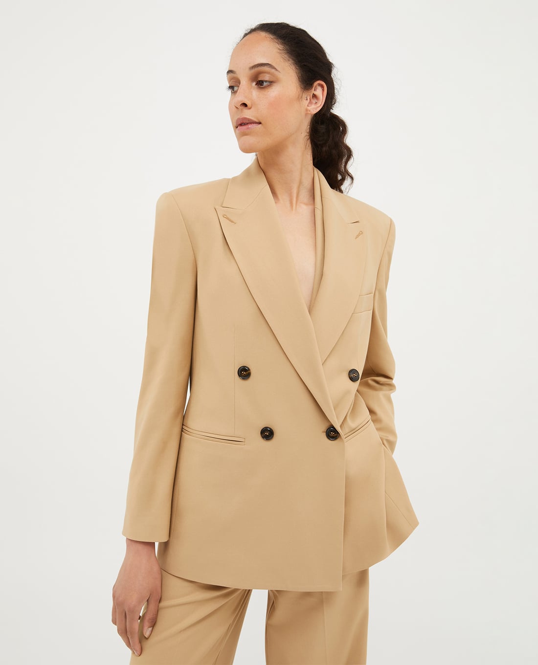 MAX&Co. - Áo khoác blazer phối hai hàng nút nút Franz