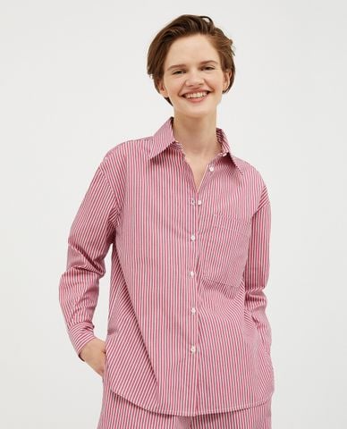  MAX&Co. - Áo sơ mi cổ bẻ tay dài phối túi Velours 