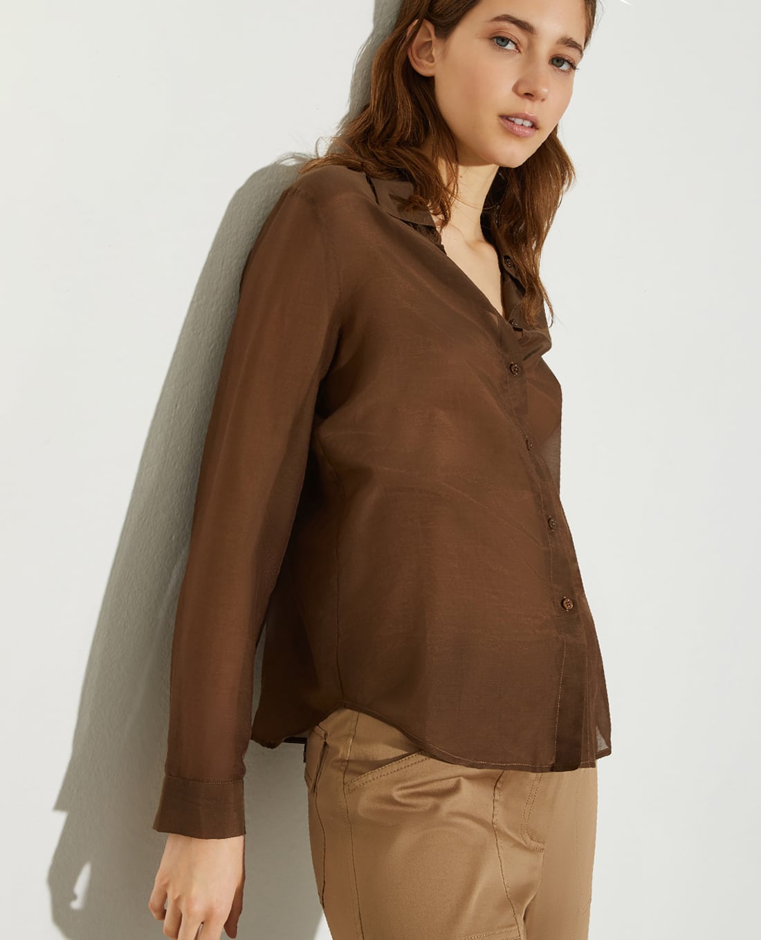 MAX&Co. - Áo sơ mi nữ cổ bẻ tay dài Gondola