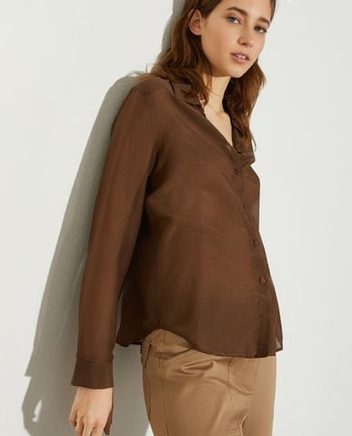  MAX&Co. - Áo sơ mi nữ cổ bẻ tay dài Gondola 