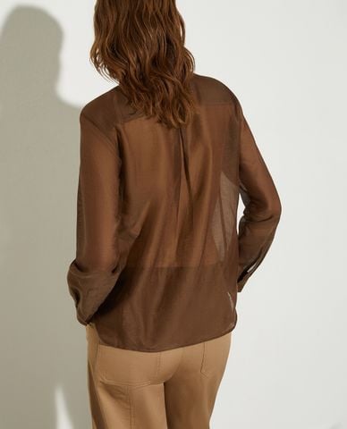  MAX&Co. - Áo sơ mi nữ cổ bẻ tay dài Gondola 