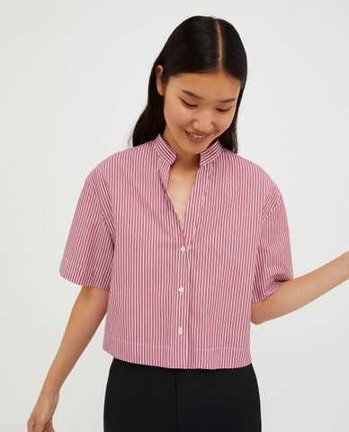  MAX&Co. - Áo sơ mi cổ tròn tay ngắn phom lửng Madre 