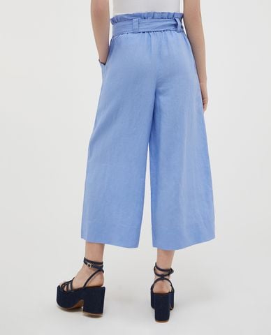  MAX&Co. - Quần lửng ống rộng phối bèo kèm thắt lưng Sacha 