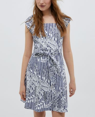  MAX&Co. - Đầm mini cổ vuông ngắn tay Cotton Gabardine 