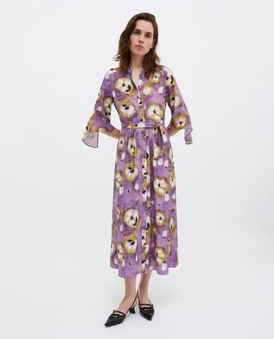  MAX&Co. - Đầm xếp li midi cổ V tay lỡ hoa nhí Esperto 