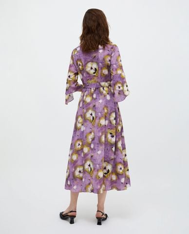  MAX&Co. - Đầm xếp li midi cổ V tay lỡ hoa nhí Esperto 