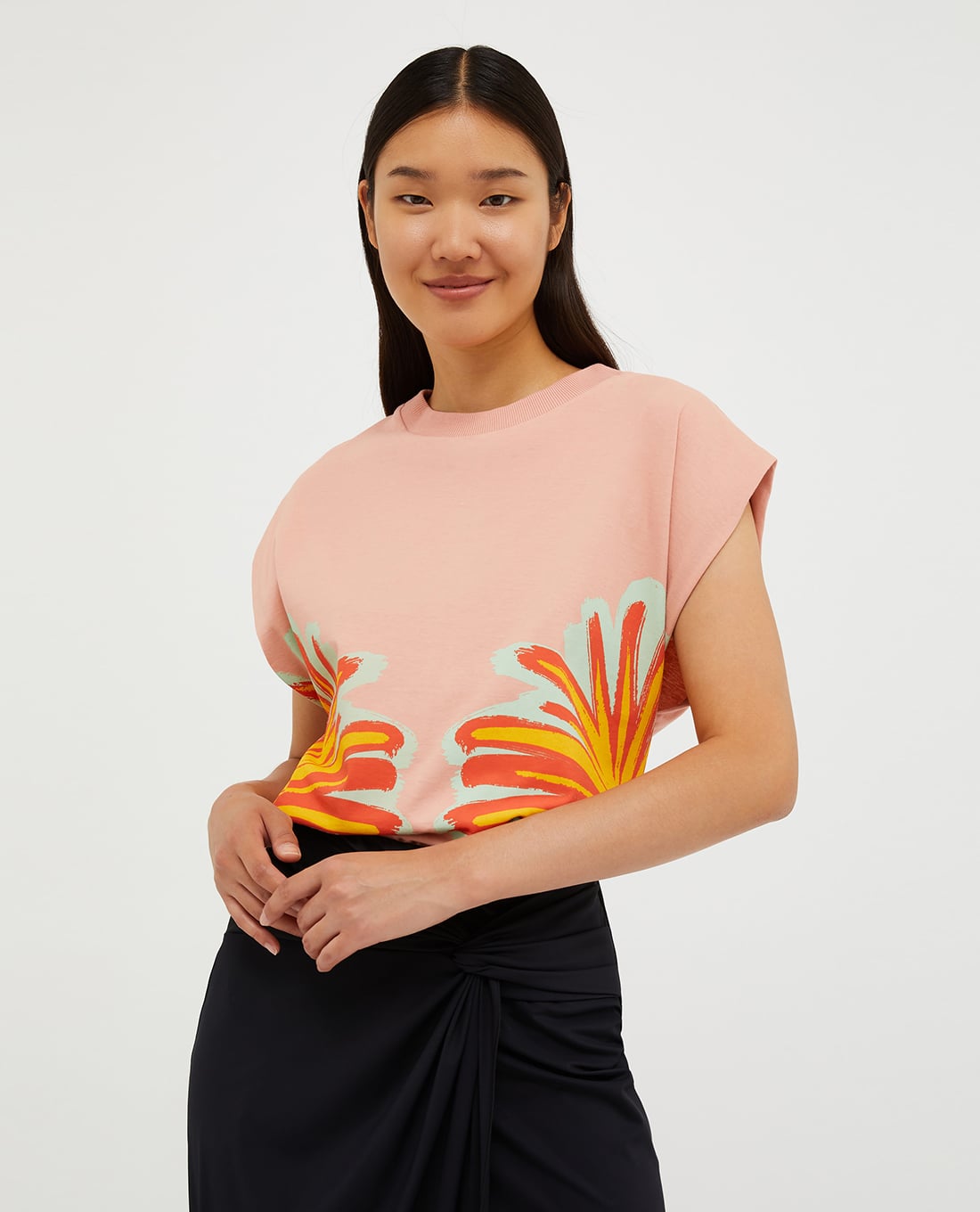 MAX&Co. - Áo thun cổ tròn tay ngắn phối hình Pescia