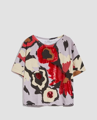 MAX&Co. - Áo thun nữ cổ tròn ngắn tay phối họa tiết thời trang 