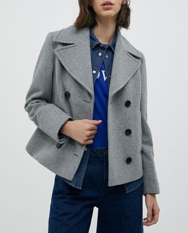  MAX&Co. - Áo khoác kiểu nữ cổ bẻ phối nút Cloth Pea 