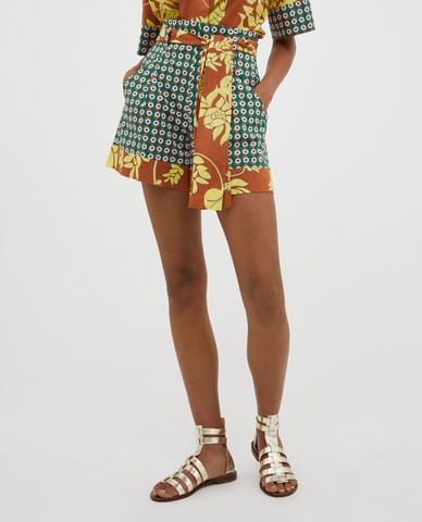  MAX&Co. - Quần shorts ngắn nữ Emerald Green Pattern 