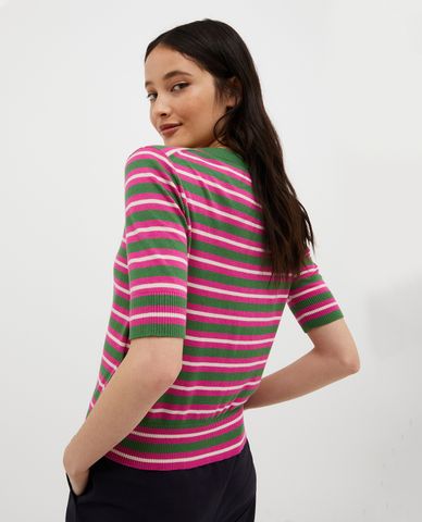  MAX&Co. - Áo dệt kim nữ cổ tròn tay ngắn Silente 