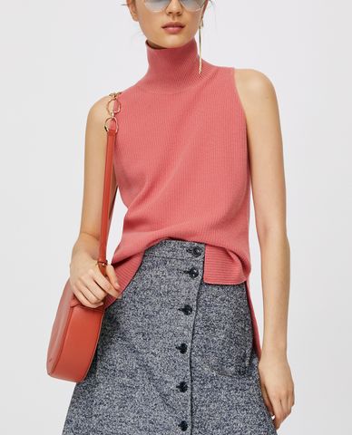  MAX&Co. - Áo sweater nữ sát nách cổ lọ Ribbed Polo 