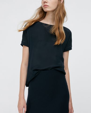  MAX&Co. - Áo thun nữ cổ tròn tay ngắn Silk And Jersey 