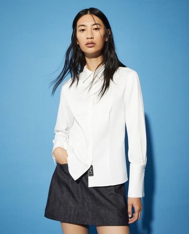  MAX&Co. - Áo sơ mi nữ cổ bẻ tay dài Midtown 