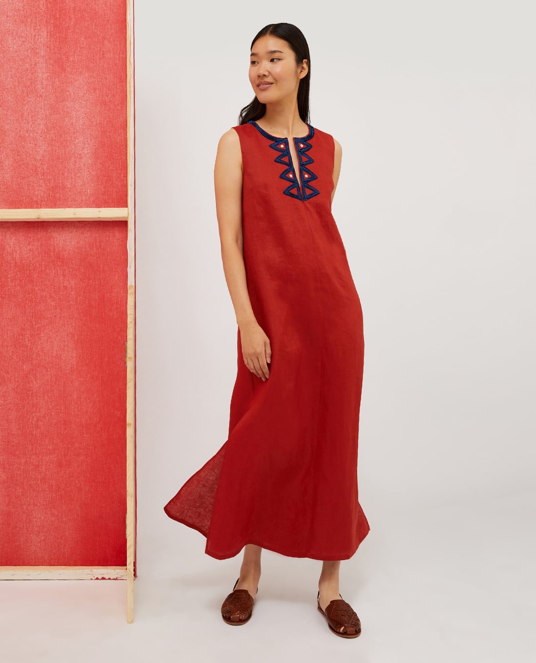 MAX&Co. - Đầm sát nách maxi cổ tròn Dakar