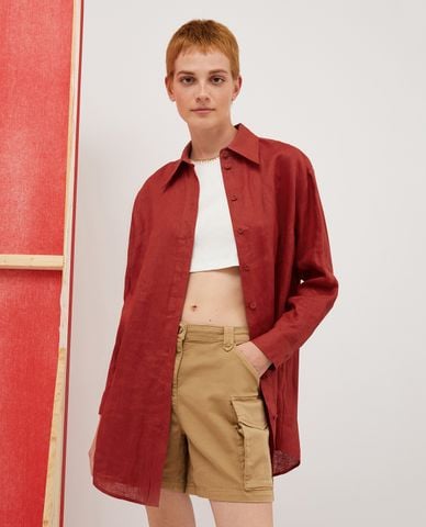  MAX&Co. - Áo sơ mi cổ bẻ tay dài phối dây lưng Konya 