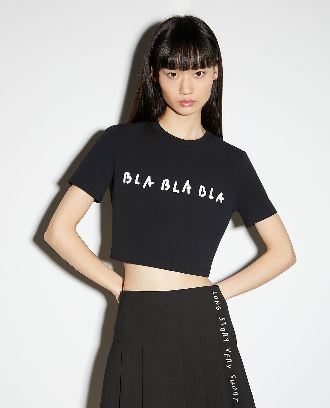 MAX&Co. - Áo croptop nữ cổ tròn tay ngắn Ninety