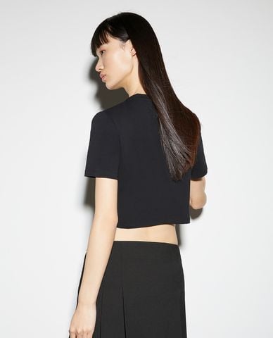  MAX&Co. - Áo croptop nữ cổ tròn tay ngắn Ninety 