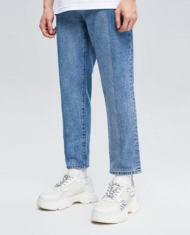  TRENDIANO - Quần jeans nam washed bạc cá tính 