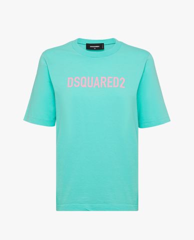  DSQUARED2 - Áo thun nữ cổ tròn tay ngắn Technicolour Easy 