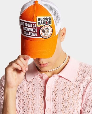 DSQUARED2 - Nón bóng chày nam phối lưới Baddie 