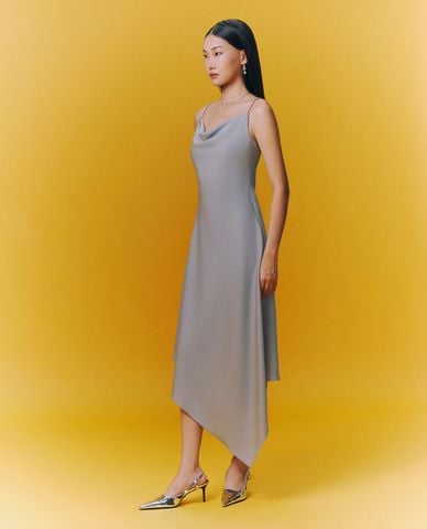  GIGI - Đầm hai dây midi cổ đổ sang trọng 