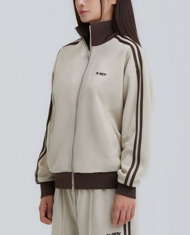  NERDY - Áo khoác thể thao unisex cổ trụ tay dài Classic Ny Track 