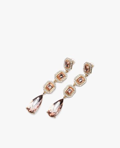  CECI - Khuyên tai nữ dáng thả đính đá sang trọng 